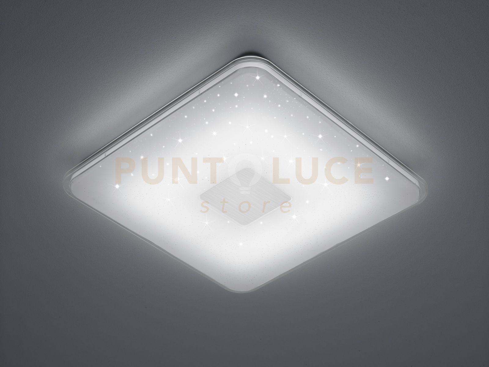 foto del prodotto samurai plafoniera led 21,5w 2400lm, 3000 - 5500k quadrata con telecomando dimmer + luce calda-fredda l. 42,5 cm