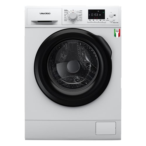 foto del prodotto san giorgio f4 star inverter lavatrice 8kg, 1400 giri inverter, display led, bianca, classe d