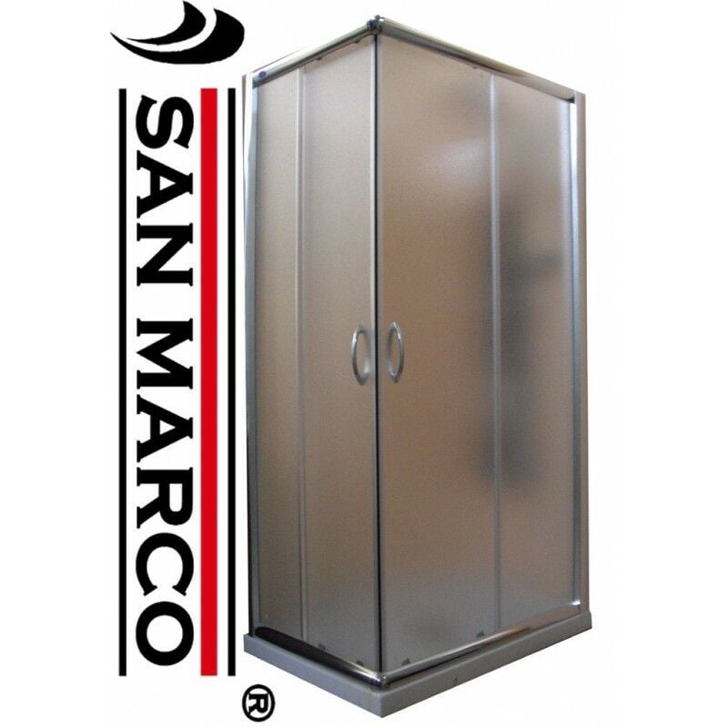 foto del prodotto san marco box doccia 80x120 in vetro temperato da 5 mm vetro trasparente