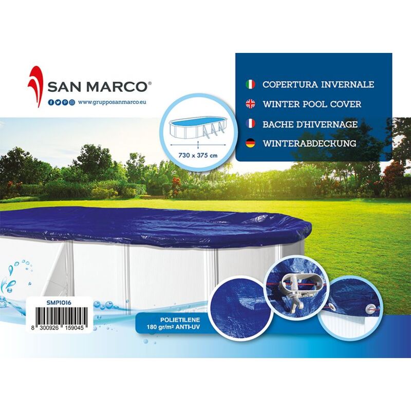 foto del prodotto san marco copertura invernale per piscina fuori terra gre 7,30x3,75
