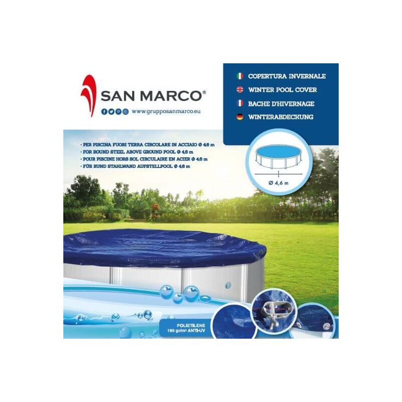 foto del prodotto san marco copertura invernale per piscina fuori terra rotonda 460 cm