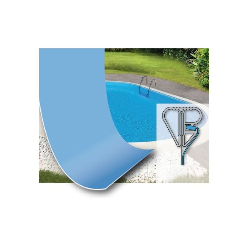 foto del prodotto san marco liner piscina interrata ovale 1030 x 500 h 120 cm blu 0,8 mm