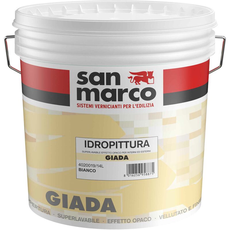 foto del prodotto san marco - pittura superlavabile giada bianco lt 4