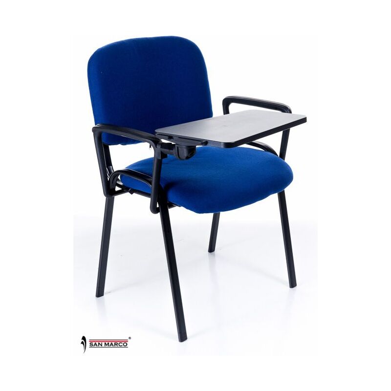 foto del prodotto san marco - sedie blu con scrittoio ribaltabile i più acquisti più risparmi 4 poltrone