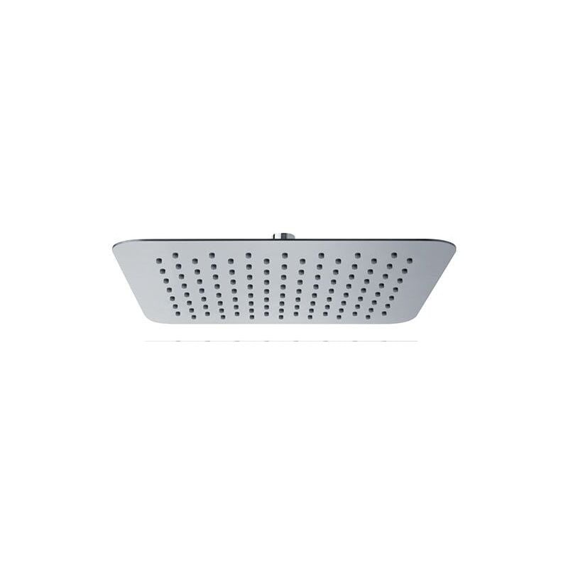 foto del prodotto san marco soffione doccia in acciaio inox lisbona, con snodo 20x20 cm senza braccio doccia