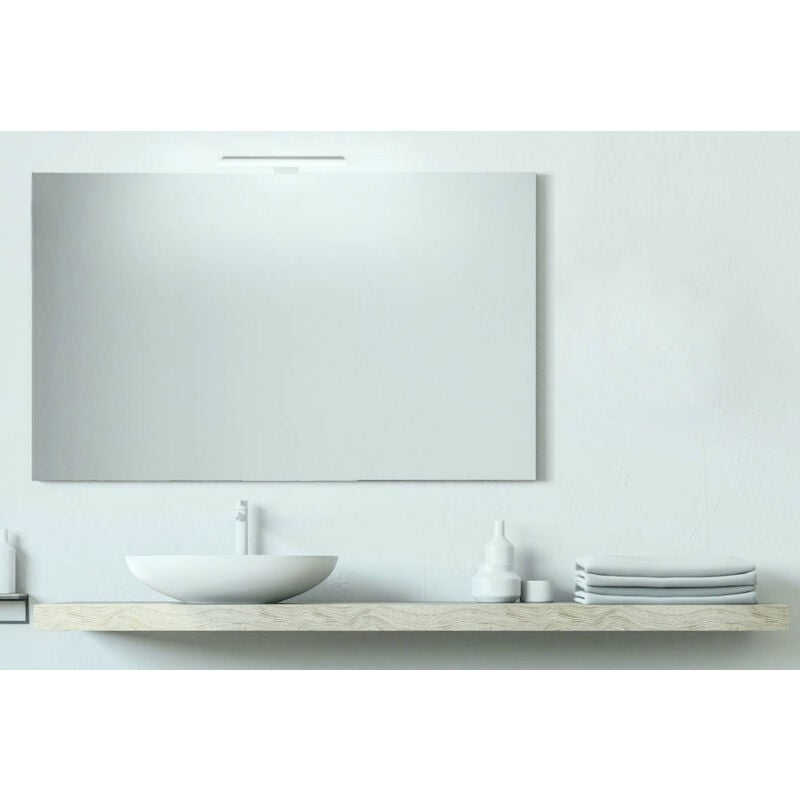 foto del prodotto san marco specchio bagno 120x70 cm reversibile con luce led premium da 45 cm