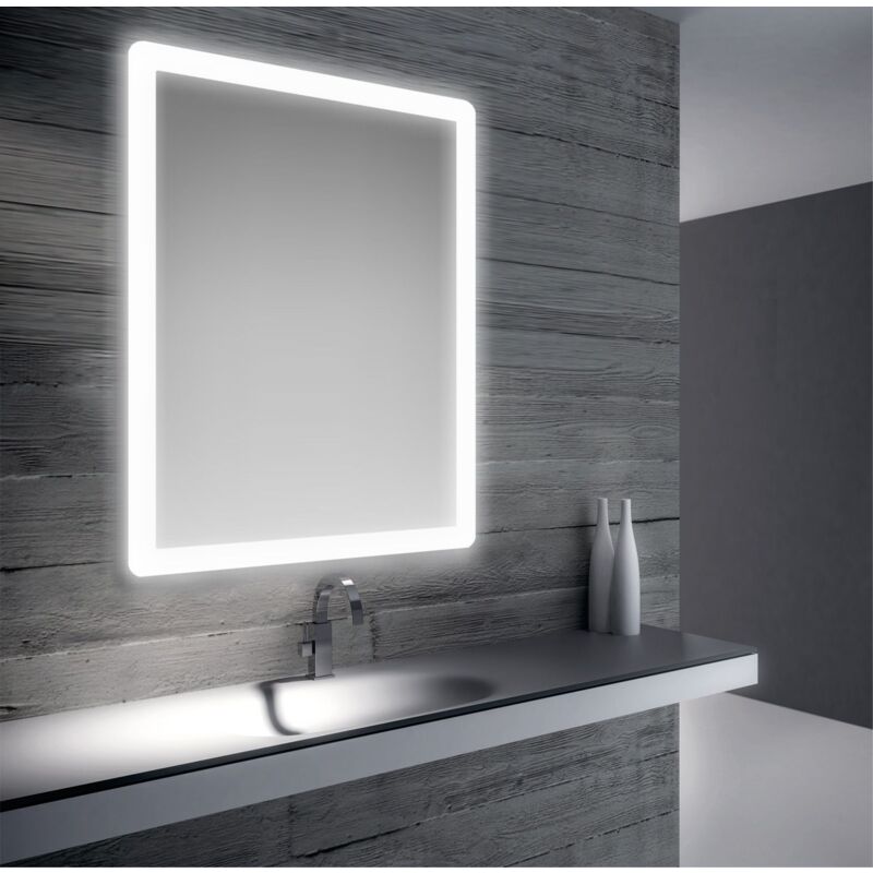 immagine 0 del prodotto san marco specchio da bagno retroilluminato a led su tutto il perimetro 80x60 cm specchio con luce