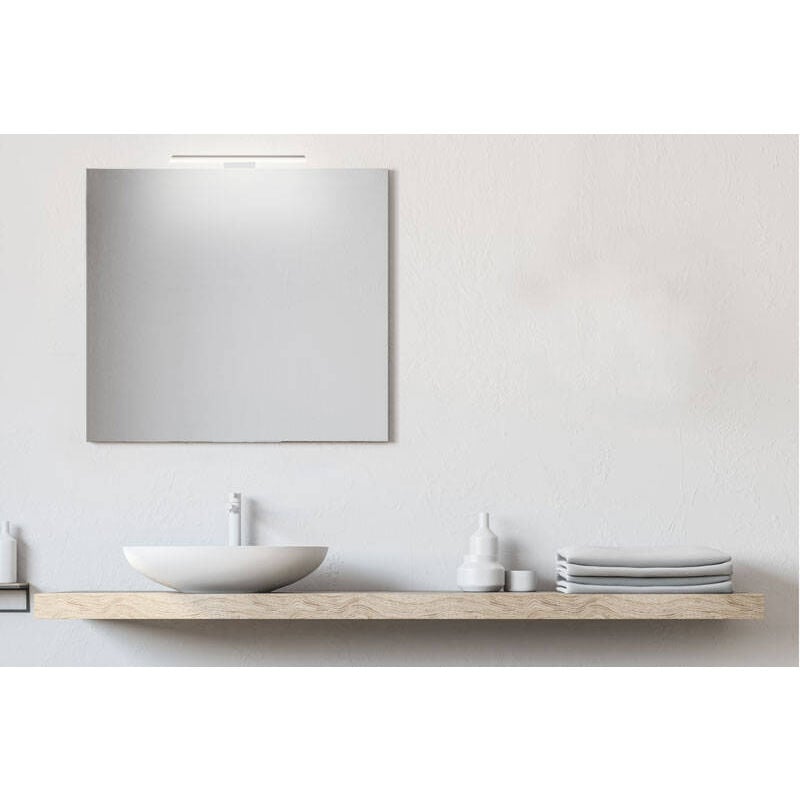 foto del prodotto san marco specchio senza cornice a filo lucido da 60x60 cm con led premium
