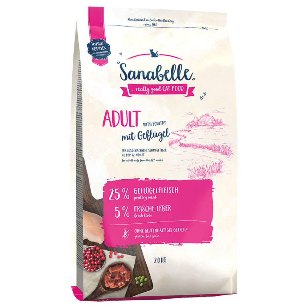 foto del prodotto sanabelle adult con pollame crocchette per gatti 2 kg