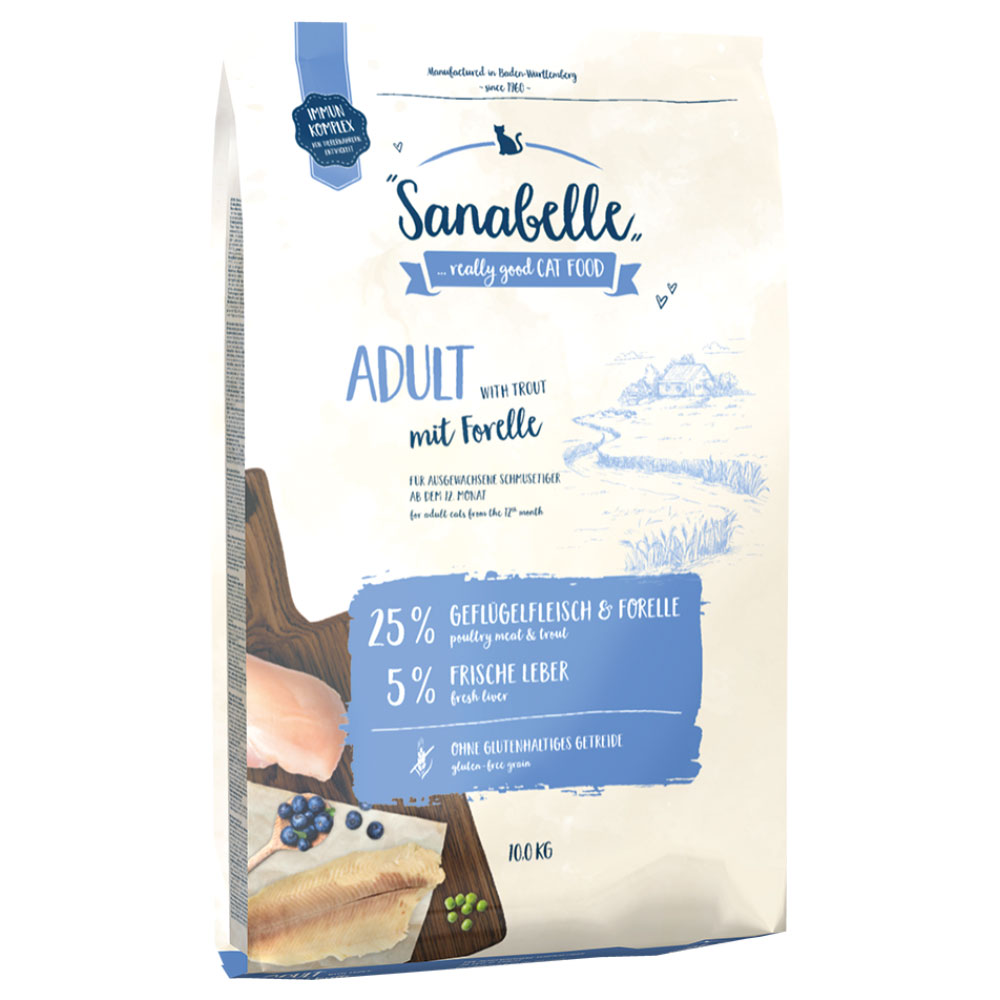 foto del prodotto sanabelle adult con trota crocchette per gatti 10 kg