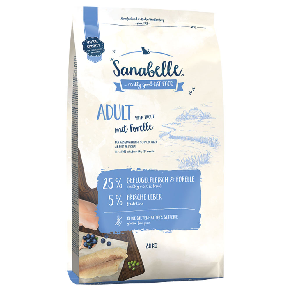 foto del prodotto sanabelle adult con trota crocchette per gatti 2 kg