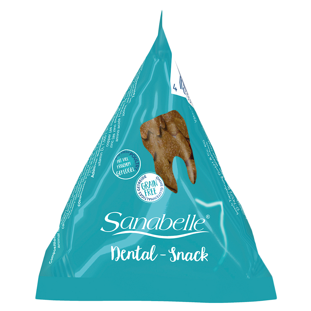 foto del prodotto sanabelle dental snack nel tetraedro per gatti - 12 x 20 g