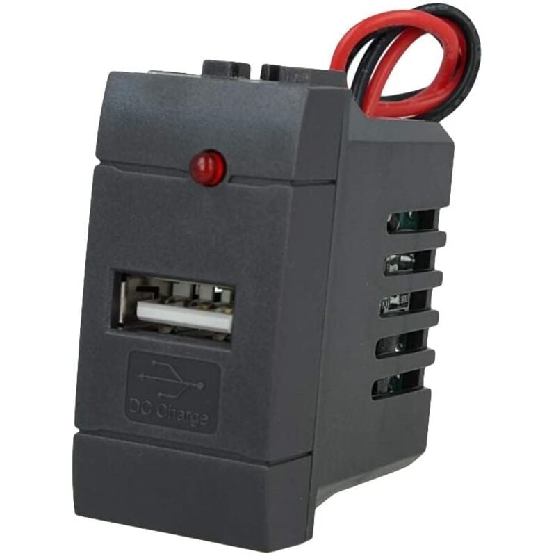 foto del prodotto sandasdon - modulo caricatore usb muro 5v 2,1a nero compatibile bticino living