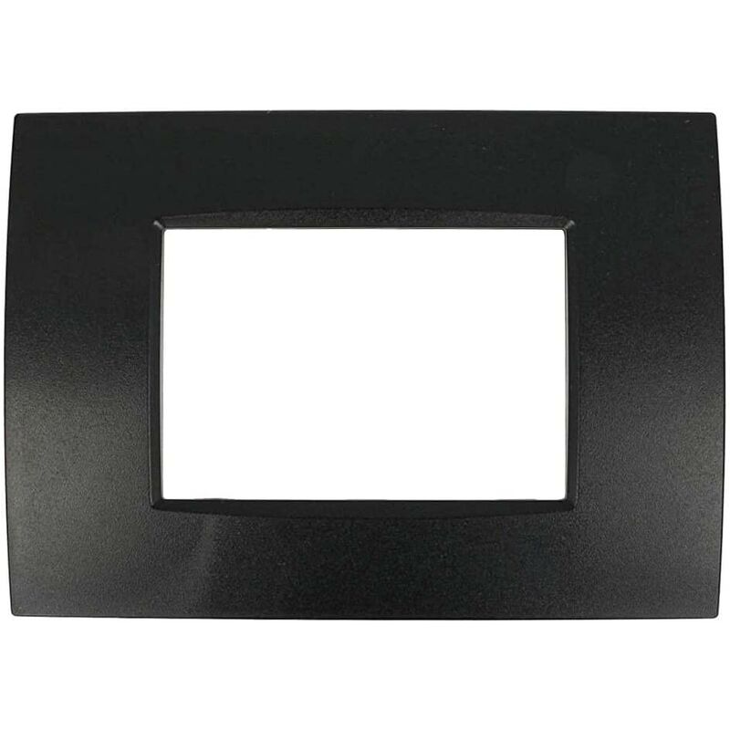 foto del prodotto sandasdon placca 3 moduli nera plastica per bticino living air compatibile tipo lnc4803ar