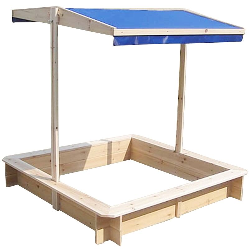 foto del prodotto sandbox con tetto regolabile 120 x 120 x 120 cm sandbox blu melko