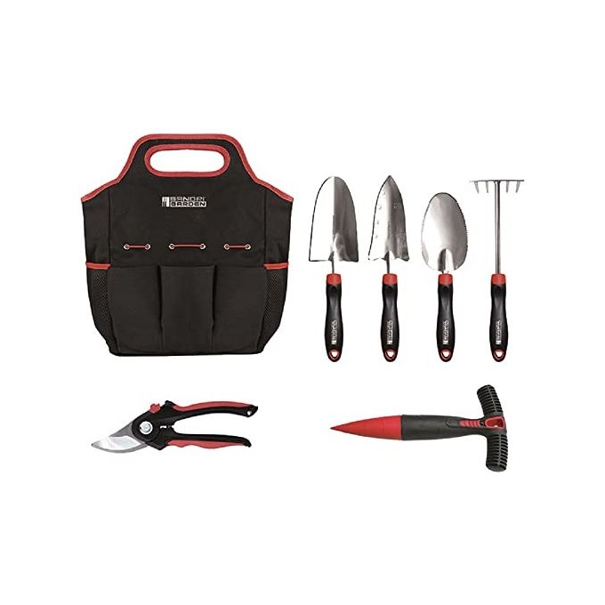 foto del prodotto sandrigarden set attrezzi da giardino borsa sg a90 inox ergo 6 pezzi