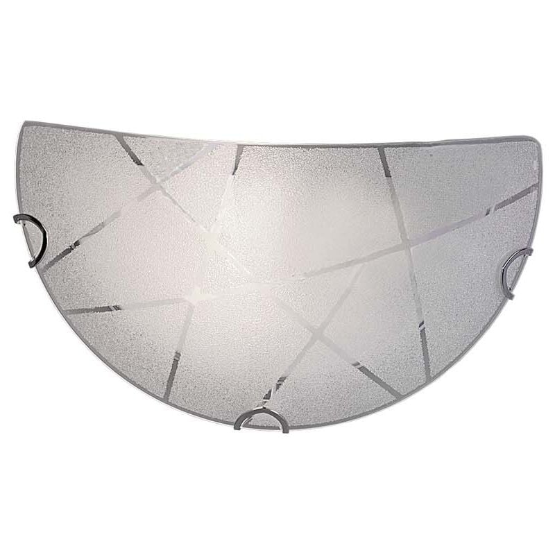 foto del prodotto sandrina applique vetro graniglia con righe trasparenti l.30 x h.15cm