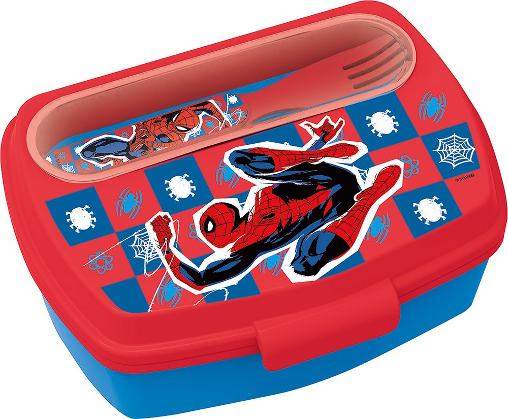 foto del prodotto sandwich box per bambini in plastica spiderman