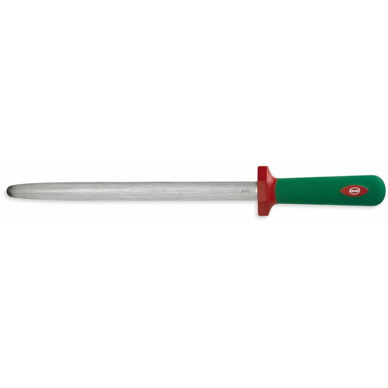 foto del prodotto sanelli acciaino affilatoio ovale lama 30 cm manico antiscivolo premana verde rosso