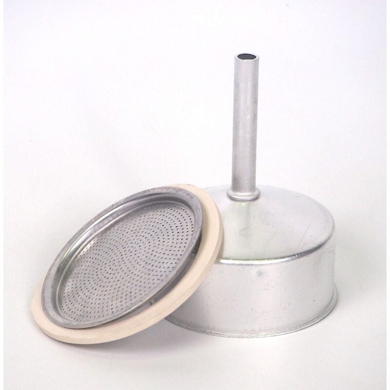 foto del prodotto sanfor repuesto cafetera tazas recambio embudo junta aluminio caucho caffettiera italiana 12 tazze ricambio imbuto filtro guarnizione alluminio