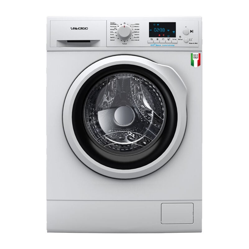 foto del prodotto sangiorgio f1012d9. tipo di carica caricamento frontale. capacit cestello 10 kg, classe di efficienza della centrifuga b, silenziosit 