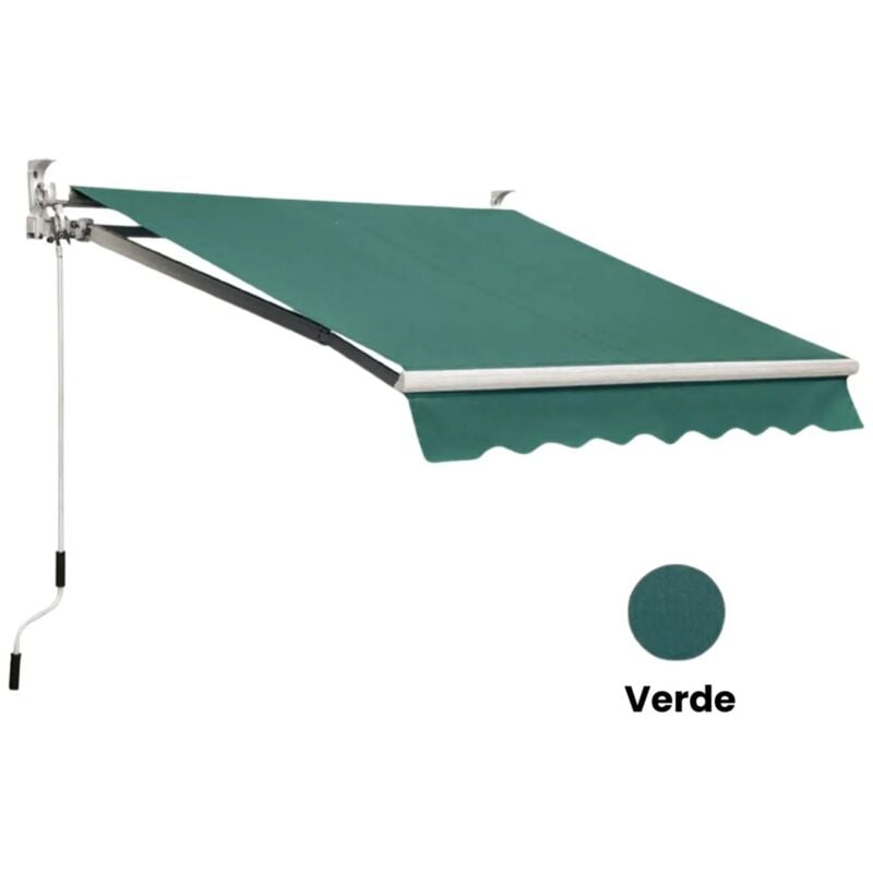 foto del prodotto sangiorgio tenda da sole balcone verde 400x300 avvolgibile barra quadra