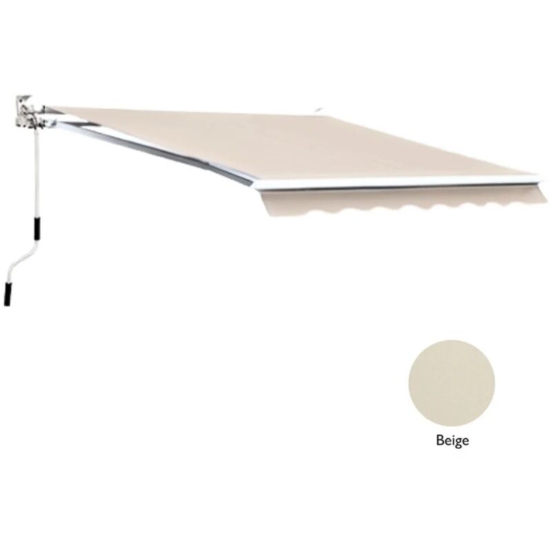foto del prodotto sangiorgio tenda da sole beige 400x300 avvolgibile barra quadra bracci retrattili