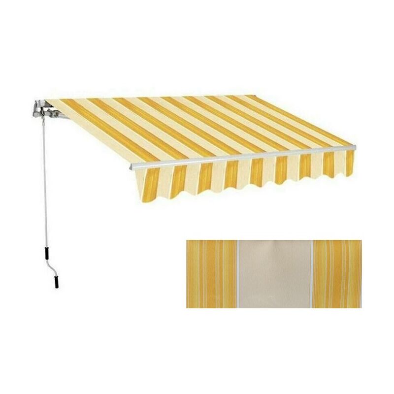 foto del prodotto sangiorgio tenda da sole per esterno balcone 400x300 avvolgibile righe gialla