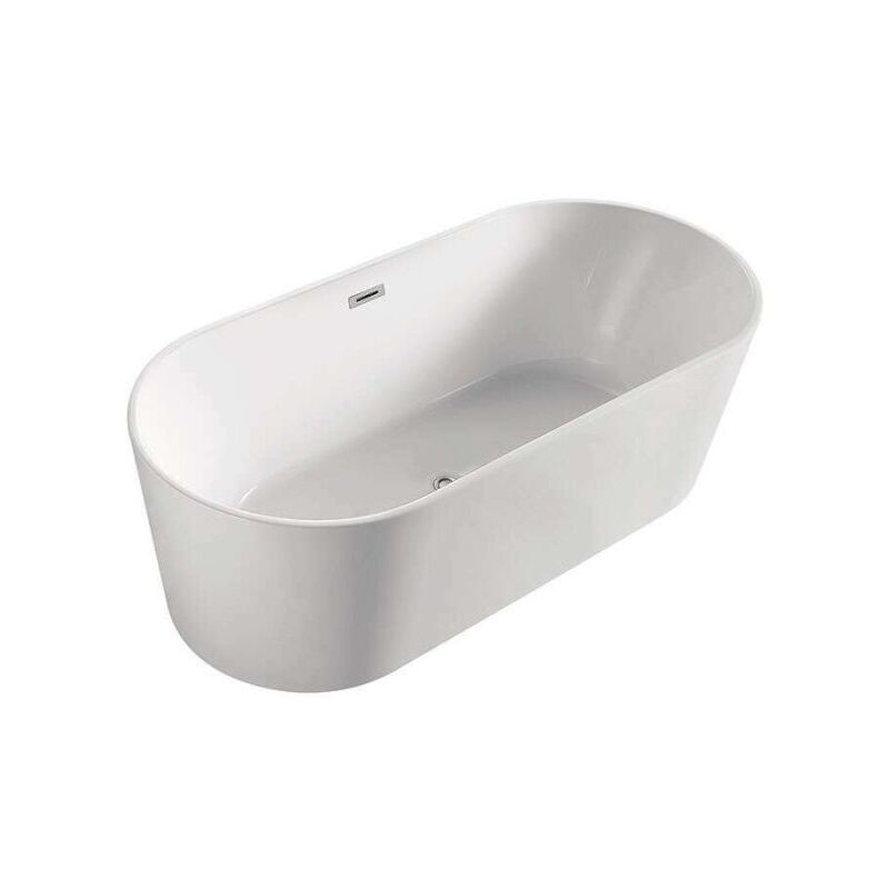 foto del prodotto sanita tamara vasca da bagno isola vasca da bagno moderna e di tendenza forma ovale e linee sobrie acrilico robusta facile manutenzione