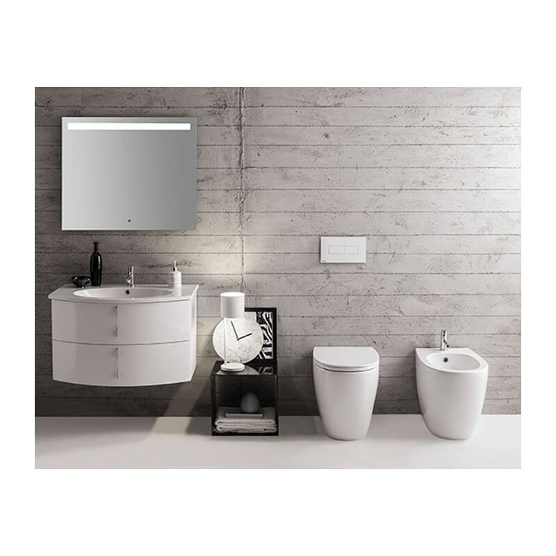 foto del prodotto sanitari 4all filomuro scarico traslato senza brida con sedile a