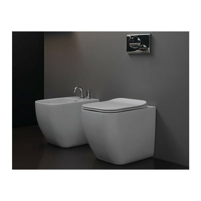 foto del prodotto sanitari brio filomuro senza brida con sedile softclose di