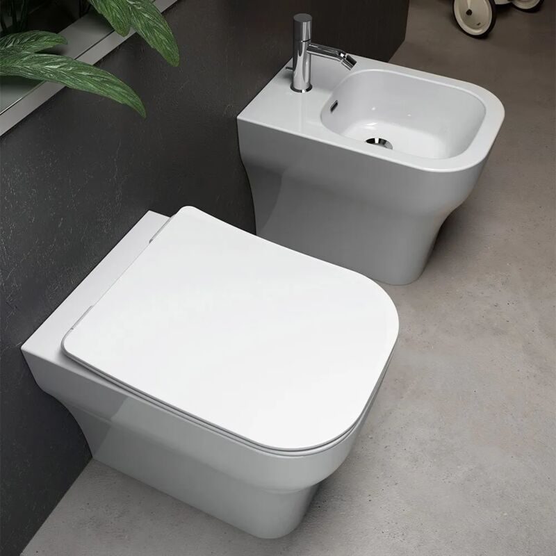 foto del prodotto sanitari filo muro traslati olympia serie synthesis con copriwater rallentato