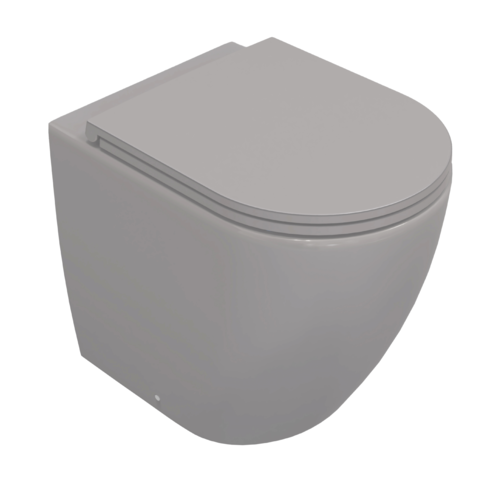 foto del prodotto sanitari filomuro opaco infinity vaso, bidet, copriwater soft close grigio pietra opaco