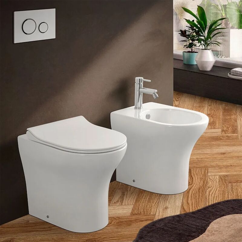 foto del prodotto sanitari filomuro rimless bianco lucido con copriwc soft close itaca