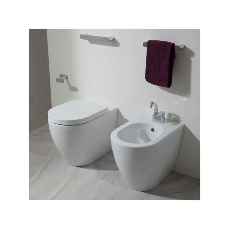 foto del prodotto sanitari link filomuro scarico traslato senza brida cm. 56x36 con