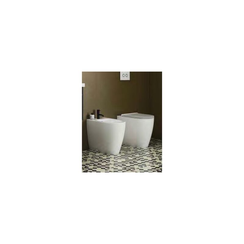 foto del prodotto sanitari mode filomuro scarico traslato senza brida cm. 53x34 con
