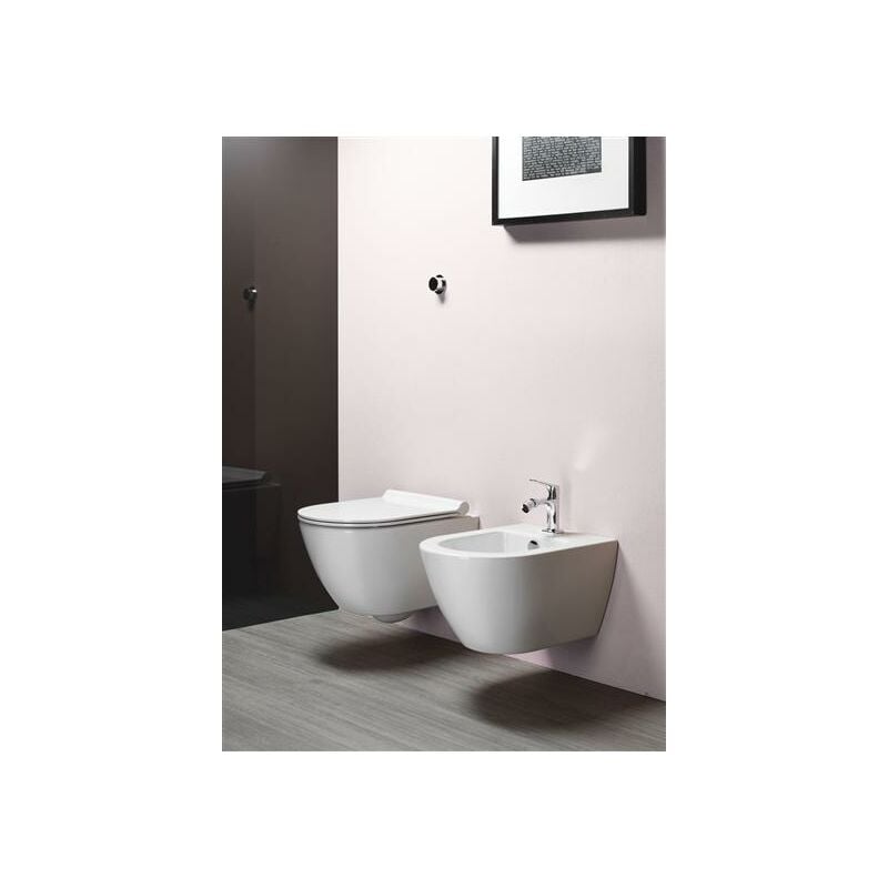 foto del prodotto sanitari pura mini sospesi senza brida salvaspazio cm 50 con