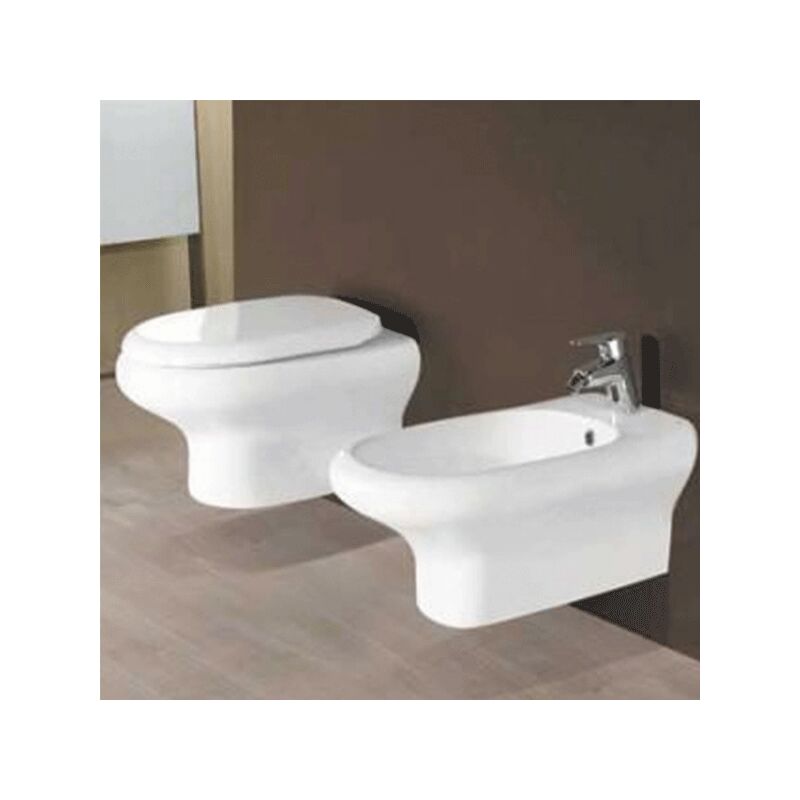 foto del prodotto sanitari sospesi compact rak ceramics wc, bidet, copriwater bianco