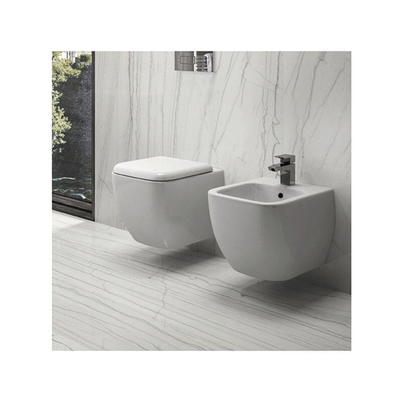 foto del prodotto sanitari sospesi metropolitan rak ceramics wc, bidet, copriwater bianco