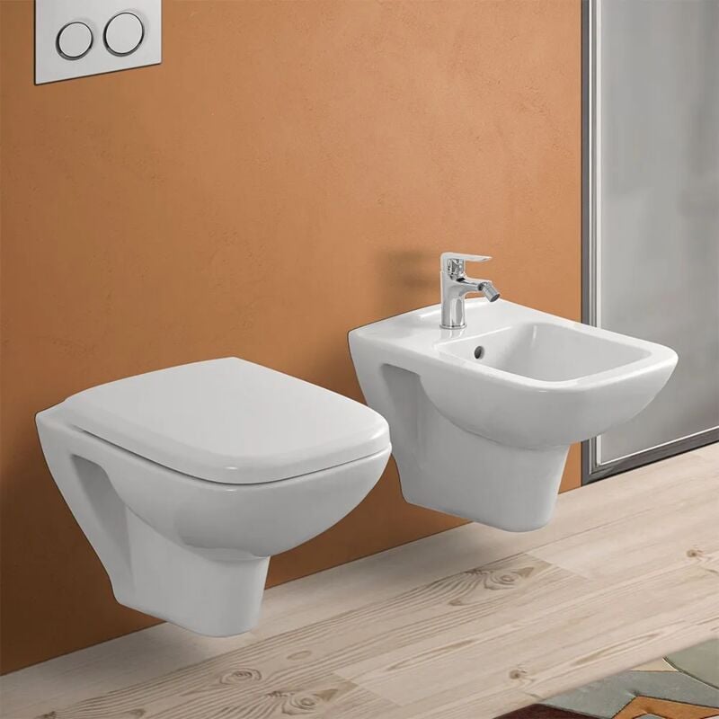foto del prodotto sanitari sospesi rimless in ceramica lucido e copriwc originale venti