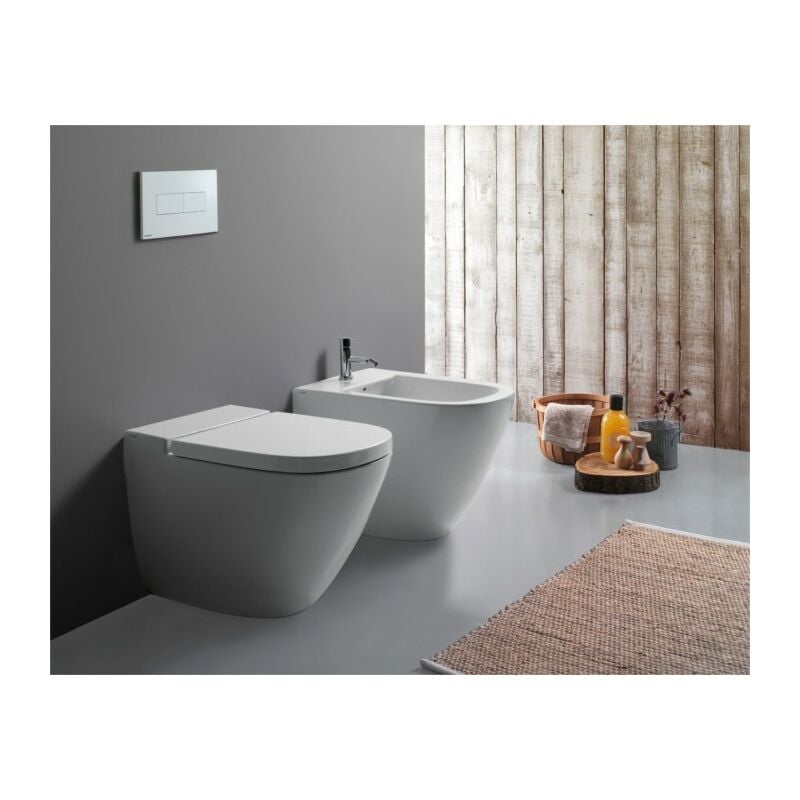 foto del prodotto sanitari stockholm filomuro scarico traslato cm. 58x37 con sedile