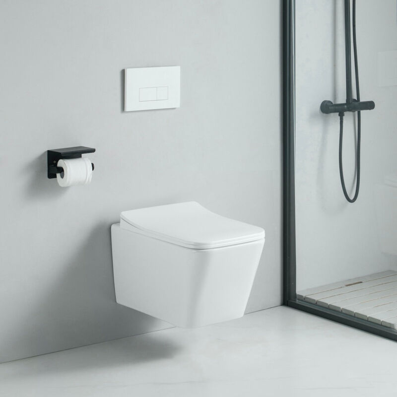 foto del prodotto sanitario wc sospeso caleto senza bordo e con chiusura ammortizzata