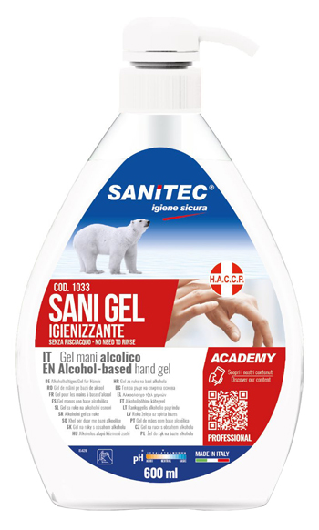 foto del prodotto sanitec gel mani 600ml alc 60%