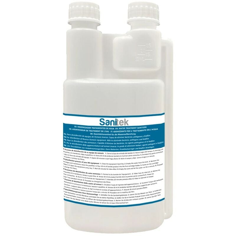 foto del prodotto sanitek igienizzante per osmosi inversa e fonti idriche 10 usi