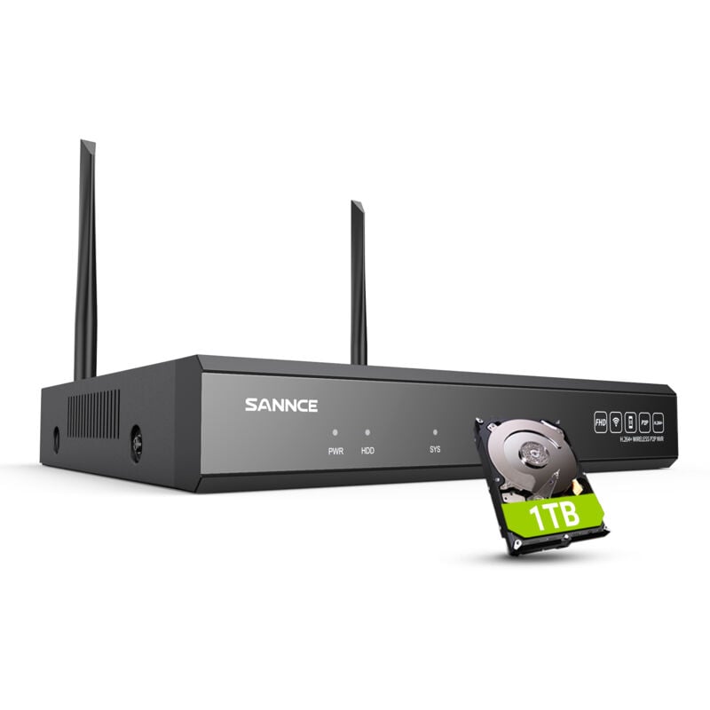 foto del prodotto sannce sistema di videosorveglianza wireless 10ch video h.264 da 5 mp per sorveglianza domestica sistema di rete poe doppia modalit wifi supporto