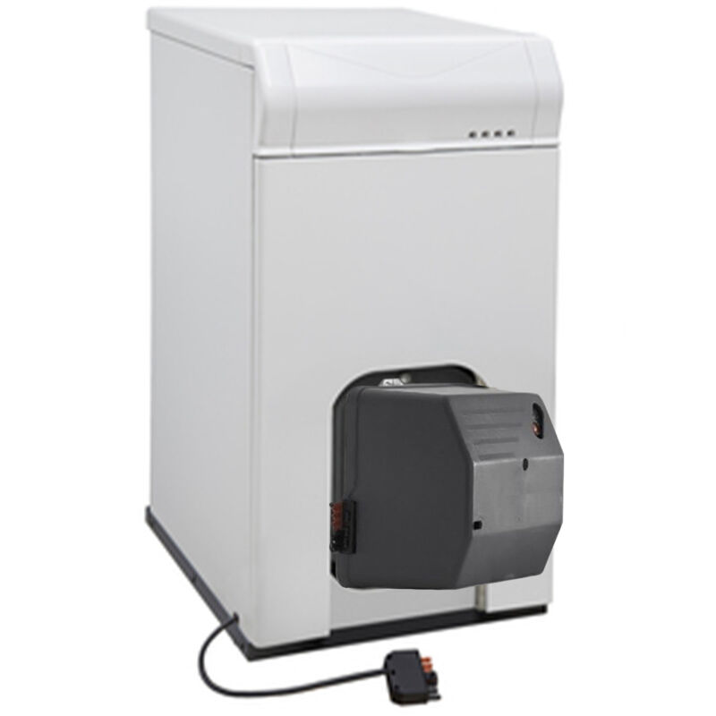 foto del prodotto sannover caldaia a gasolio in ghisa con canna fumaria biofioul sun da 40 kw con bruciatore