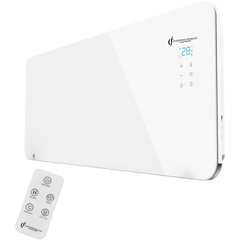foto del prodotto sannover radiatore elettrico murale in vetro sorimo 2000 w bianco