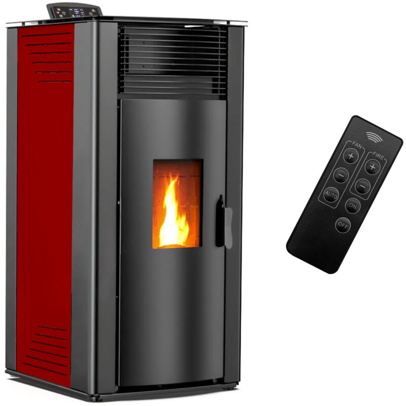 foto del prodotto sannover stufa a pellet ad aria anita da 15 kw bordeaux