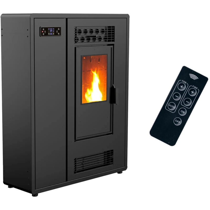 foto del prodotto sannover stufa a pellet air slim astral 12,2 kw nero