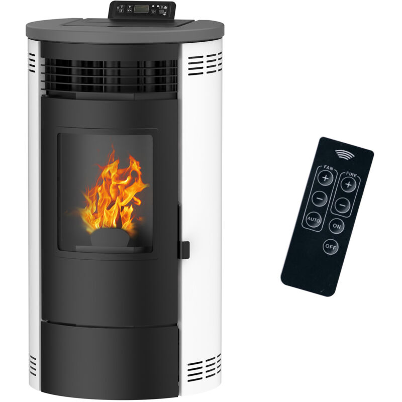 foto del prodotto sannover stufa a pellet flavia 15 kw bianco